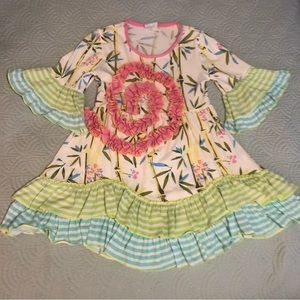 Tutu Lulu ruffle shirt dress size 5-6Y